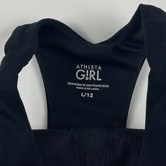 Athleta Girl Black Long Distance Bra Large 12 - Picture 3 of 3